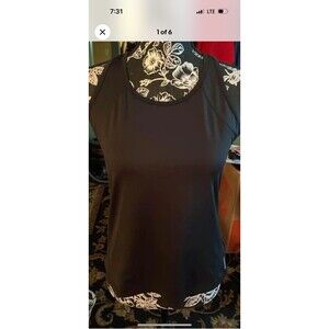 Reebok Size XL Women's Activewear Shirt/Blouse/Top 34" Bust 22" L Black